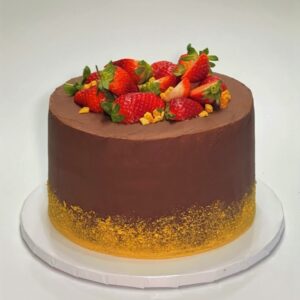 Vegan chocolate caramel cake
